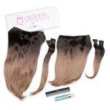 Vlasové klipy Premium Medium Brown Ombre