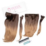 Vlasové klipy Premium Lightest Brown Ombre