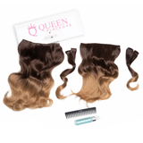 Vlasové klipy Premium Lightest Brown Ombre